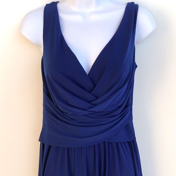 Suzi Chin for Maggy Boutique Royal Blue Dress sz 4 - Picture 2 of 8